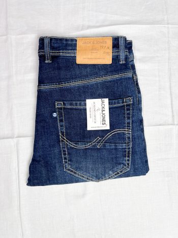 Jack & Jones Men's Slim Fit Cotton Cross Jeans - Dark Indigo Wash #28A